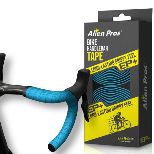 ALIEN PROS Bike Handlebar Tape Blue NEW Model EP+ (Set of 2) - Wrap Your Bike for an Awesome Comfortable Ride - Enhance Your Bik
