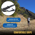 Earthtrekgear Folding Collapsible Travel Hiking Walking Trekking Pole/Shorter Womens Pole