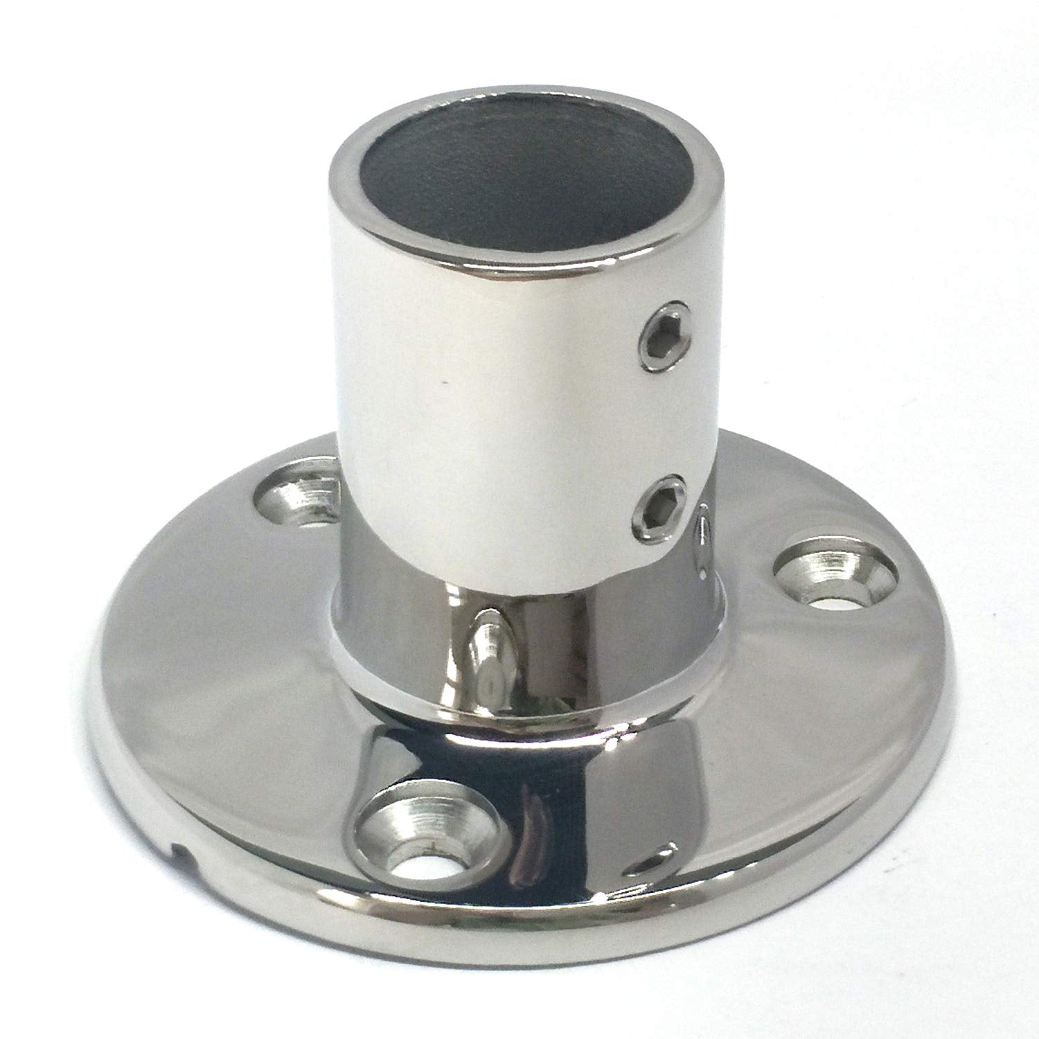 Heavy Duty 316 Stainless Steel Marine Grade Casting Boat Hand Railing Fittings 7/8'' Round Base 90 Degree Tube Base