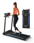 Urevo Folding Treadmill, 2.25Hp Treadmills For Home With 12 Hiit Modes, Compact Mini Treadmill For Home Office, Space Saving Sma