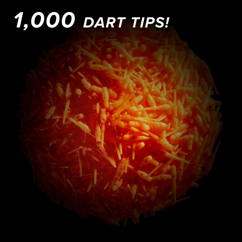 Viper Dart Accessory: Tufflex III 2BA Thread Soft Tip Dart Points, Neon Orange, 1000 Pack