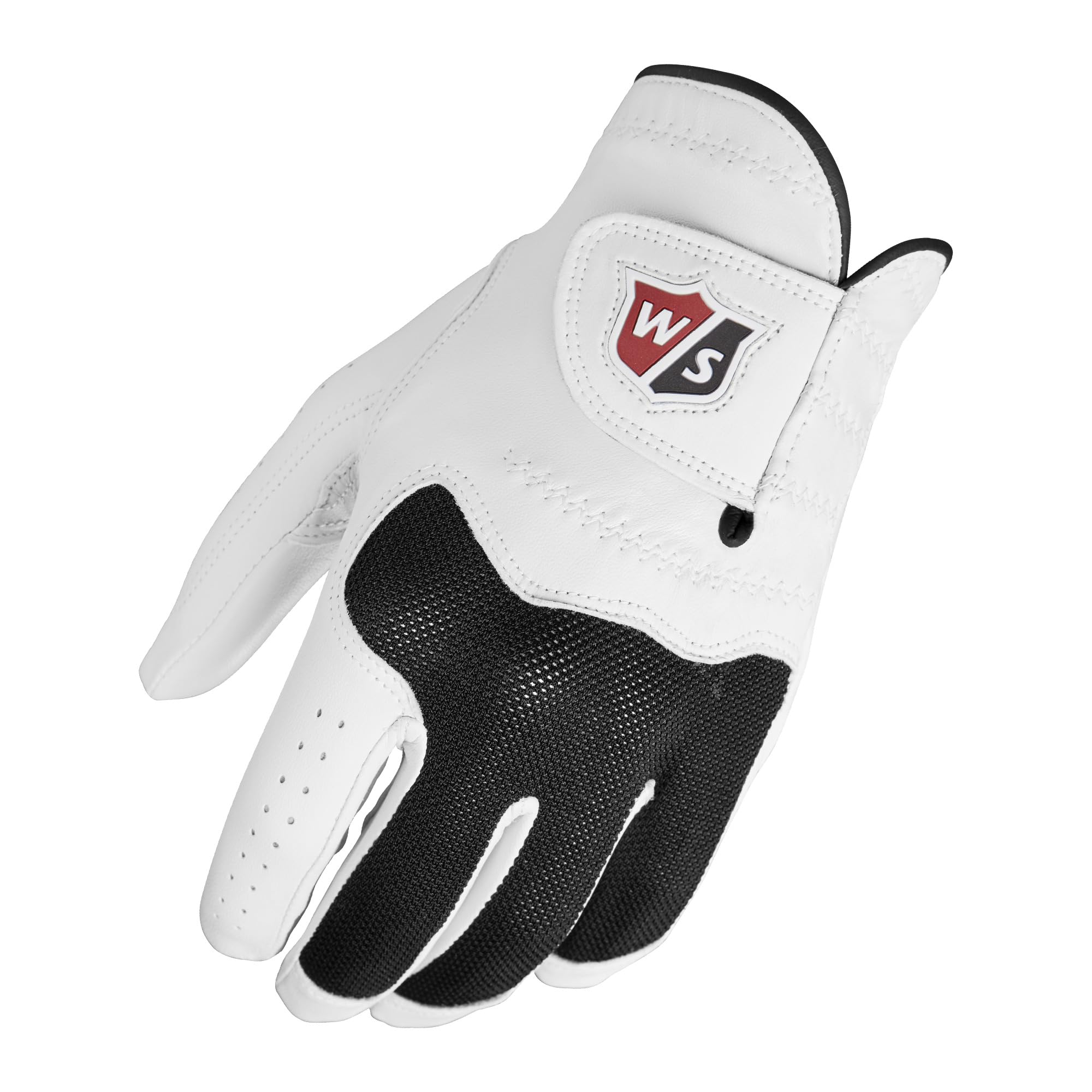 Wilson Men'S Conform Golf Glove - Right Hand, White/Black, Medium