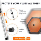 Tovii Golf Travel Bag Support Rod, Adjustable Golf Travel Bag Support System Aluminum Alloy Golf Bag Support Pole And Durable Ab