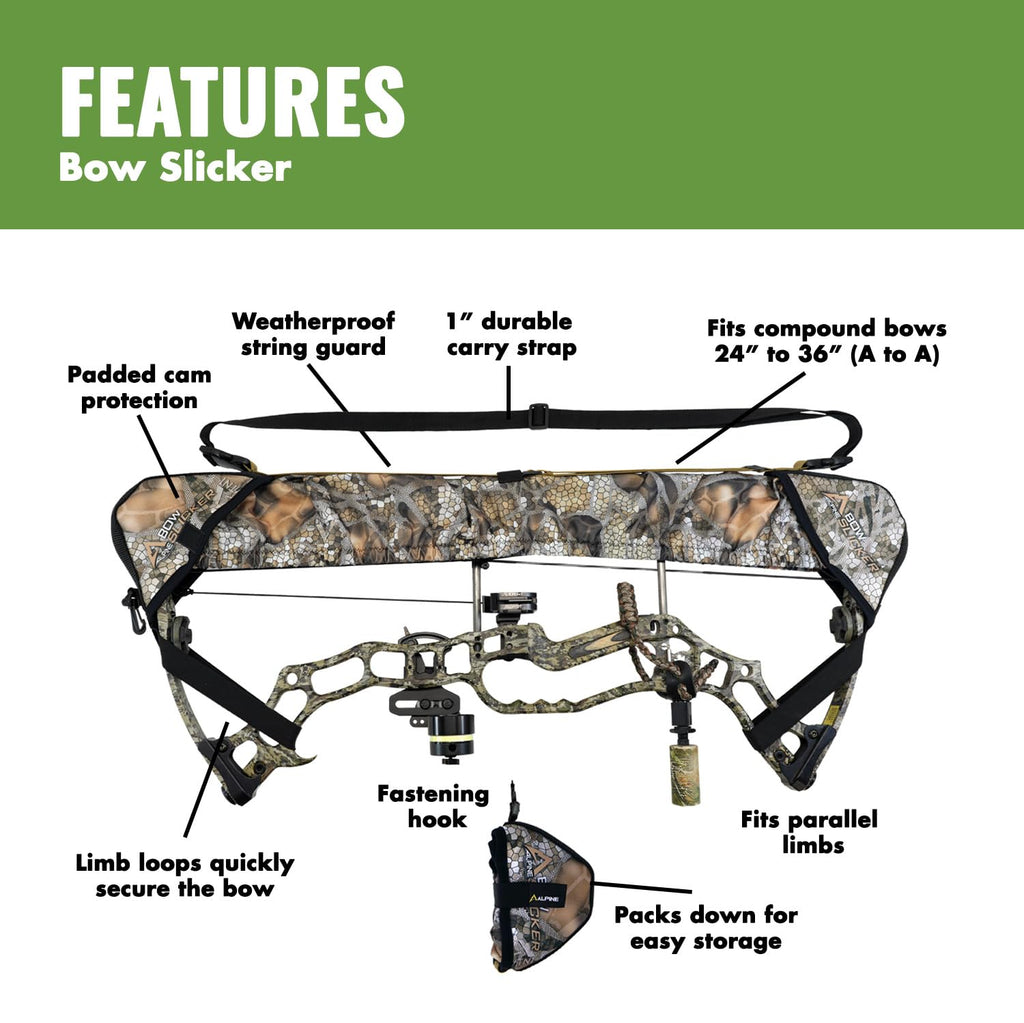 Slicker Weatherproof Bow Sling For Archery, Soft And Compact Bow Case For Hunting Gear Accessories, Cam And String Protector - D