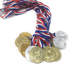 Happy Deals ~ Torch Medals | Bulk 24 Pack | Olympic Style Game Awards