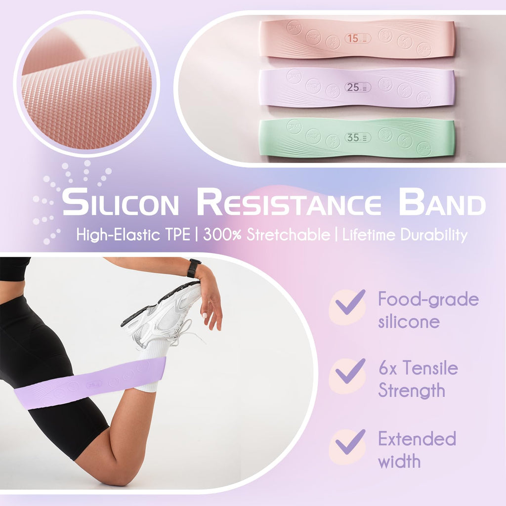 Egonova Pilates Ring Set: 14-Inch Magic Circle With Dual Padded Handles, Pilates Mini Ball, And Resistance Bands (15, 25, 35 Lbs