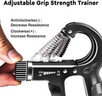 Flyfe Grip Strength Trainer Kit (5 Pack), Forearm Strengthener, Hand Squeezer Adjustable Resistance, Finger Stretcher, Grip Ring