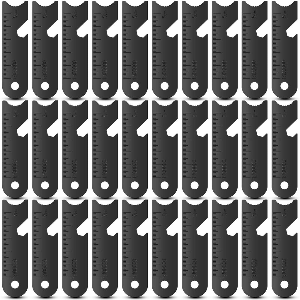 Bbto 30 Pcs Striker Scraper Ferrocerium Rod Scraper Steel Ferrocerium Rod Striker Flint Fire Starter With Keychain Ring For Surv
