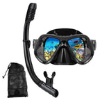 Dipuki Snorkeling Gear For Adults Snorkel Mask Set Scuba Diving Mask Dry Snorkel Swimming Glasses Swim Dive Mask Nose Cover Yout