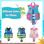 Heysplash Life Jacket For Kids, Child Size Watersports Swim Vest Flotation Device Trainer Vest With Survival Whistle, Easy On An