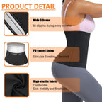 huiming Sauna Suit Waist Trimmer for Women Waist Trainer sweat band for stomach Belt Lower Belly Plus Size (Silvery, Small-Mediu