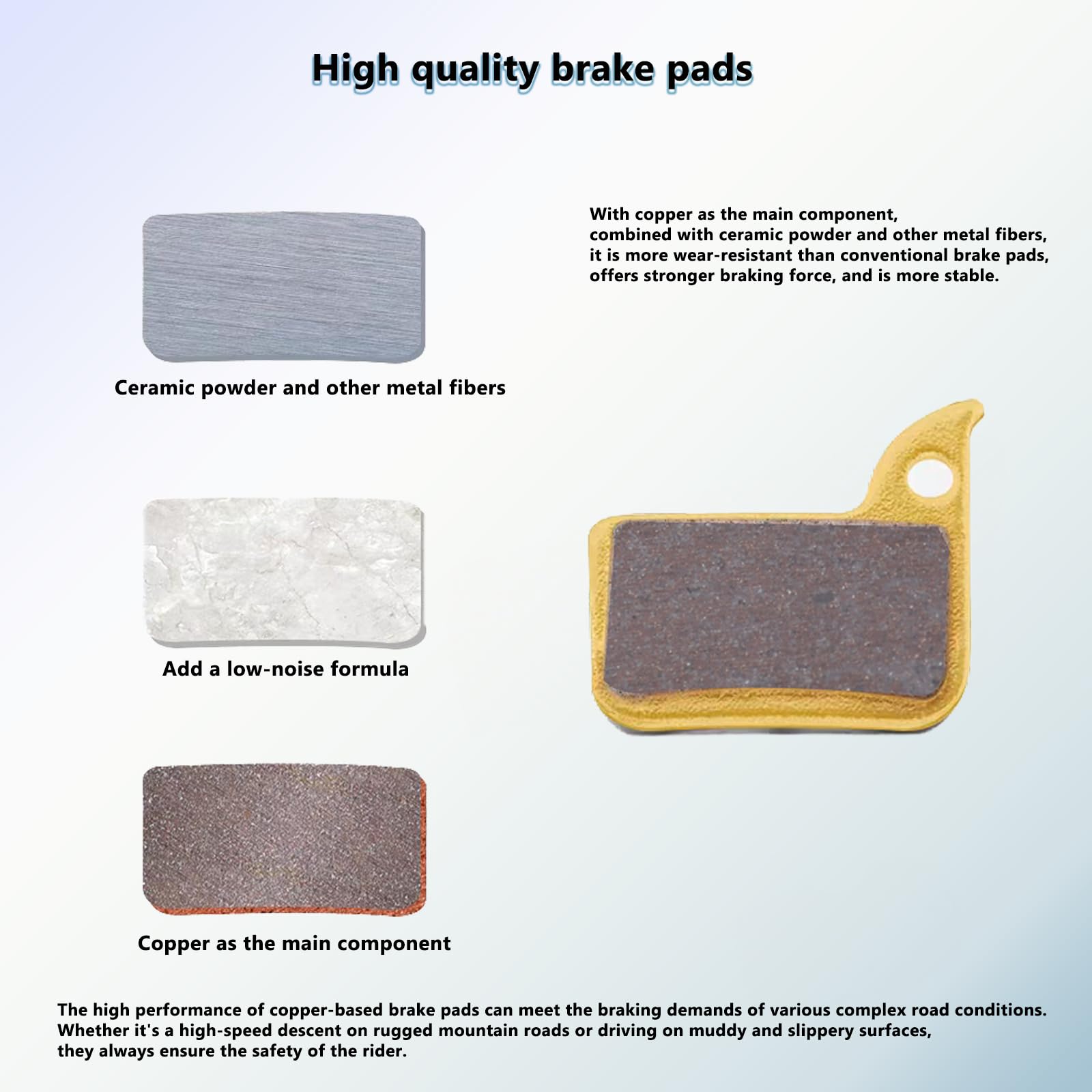 Mexital 2 Pairs Sintered Disc Brake Pads Fit For Sram Hrd Rival Red Force S700 Mxts13-2