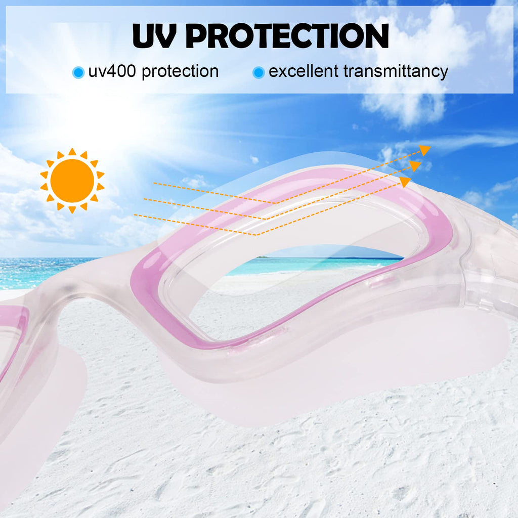 Win.Max Swimming Goggles Swim Goggles Anti Fog Anti Uv No Leakage Clear Vision For Men Women Adults Teenagers (Purple/Non-Polari