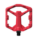 Crankbrothers Stamp 0 Flat Pedals for MTB & BMX Bikes, Lightweight Composite Body, Enhanced Grip with 12 Pins, Red, Small