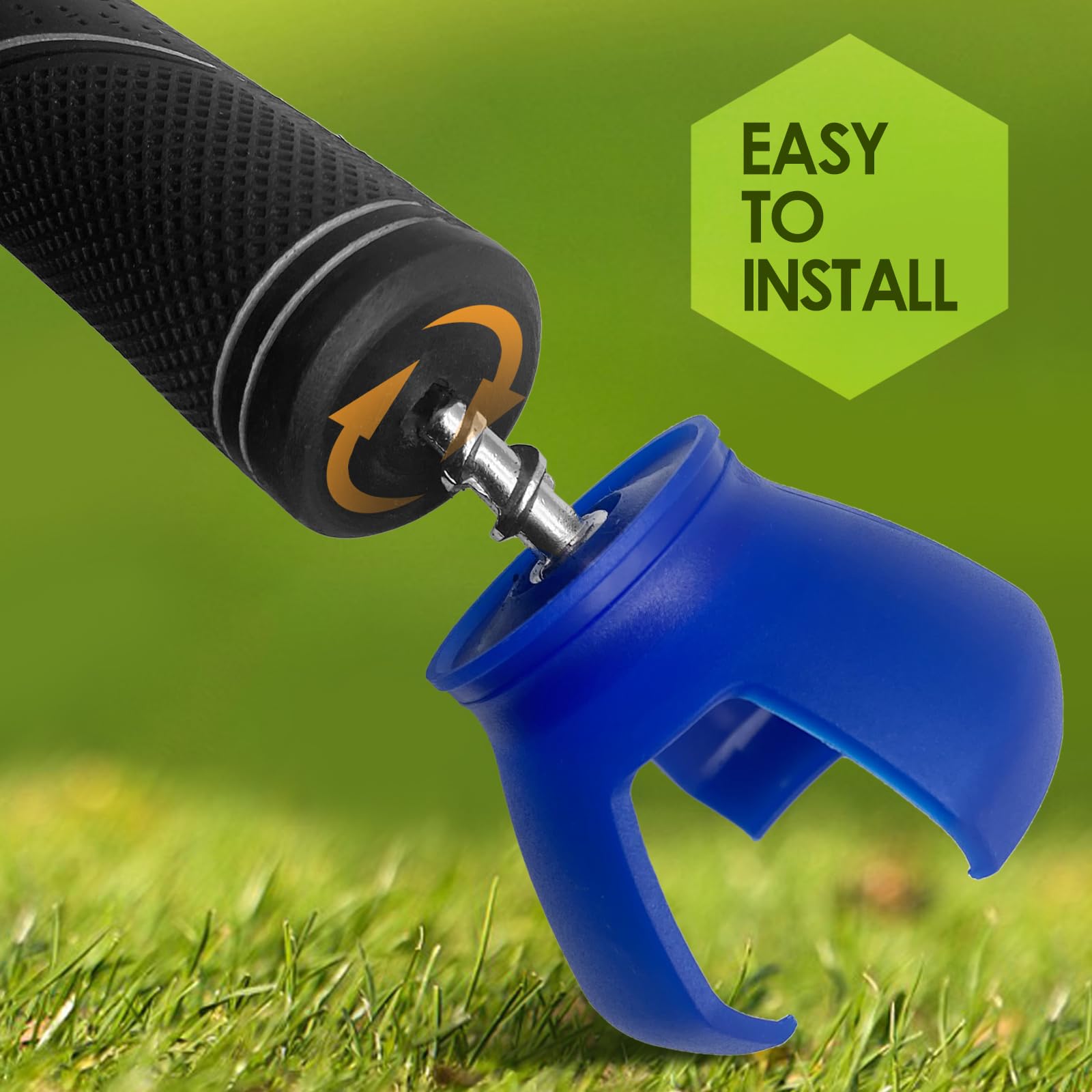 Sisteraling 3-Prong Golf Ball Retriever Grabber Pick Up,Back Saver Claw Put On Putter Grip,Suction Cup Ball Grabber,Sucker For G