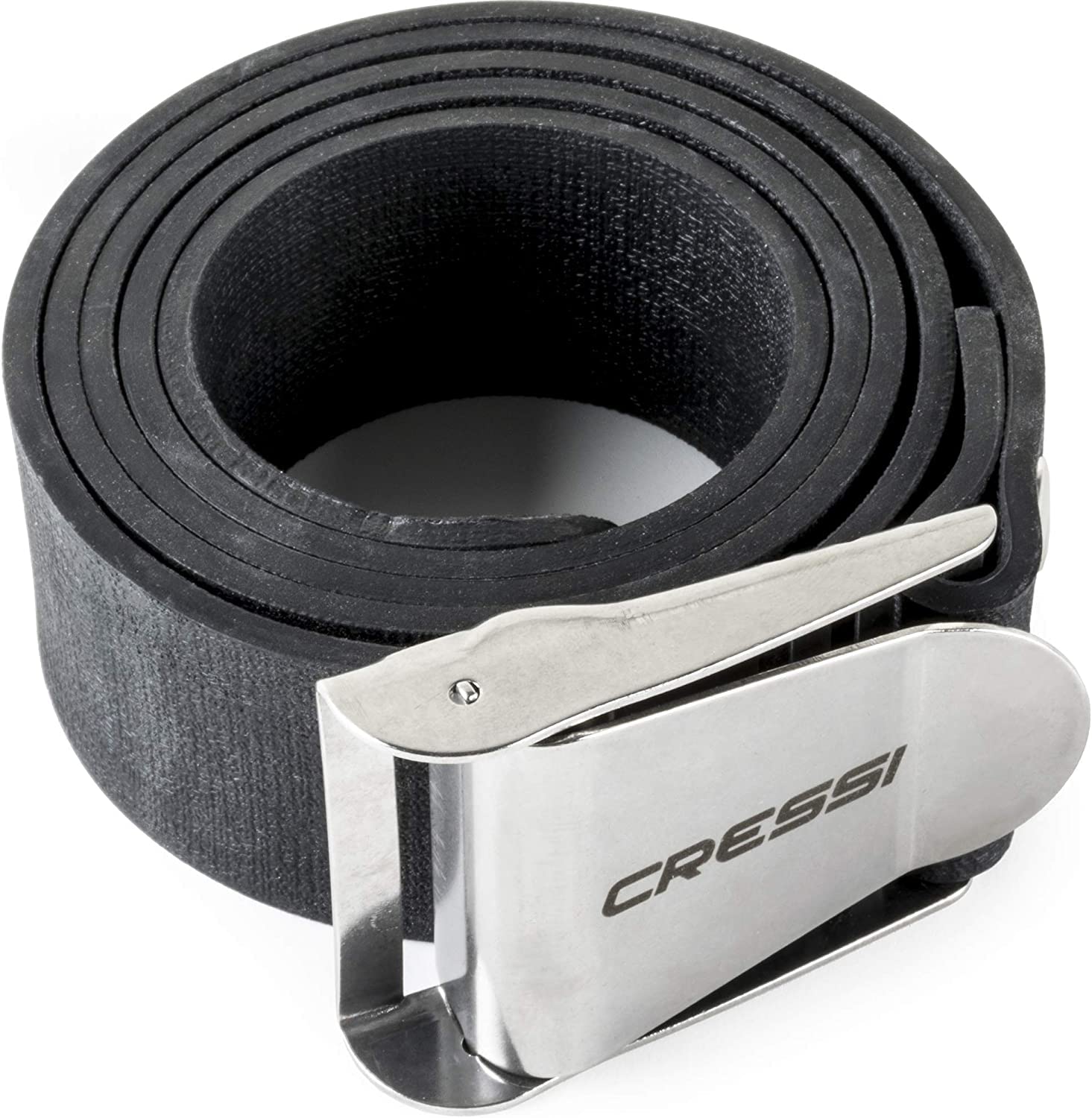 Cressi Quick-Release Elastic Belt W/Metal Buckle, Black
