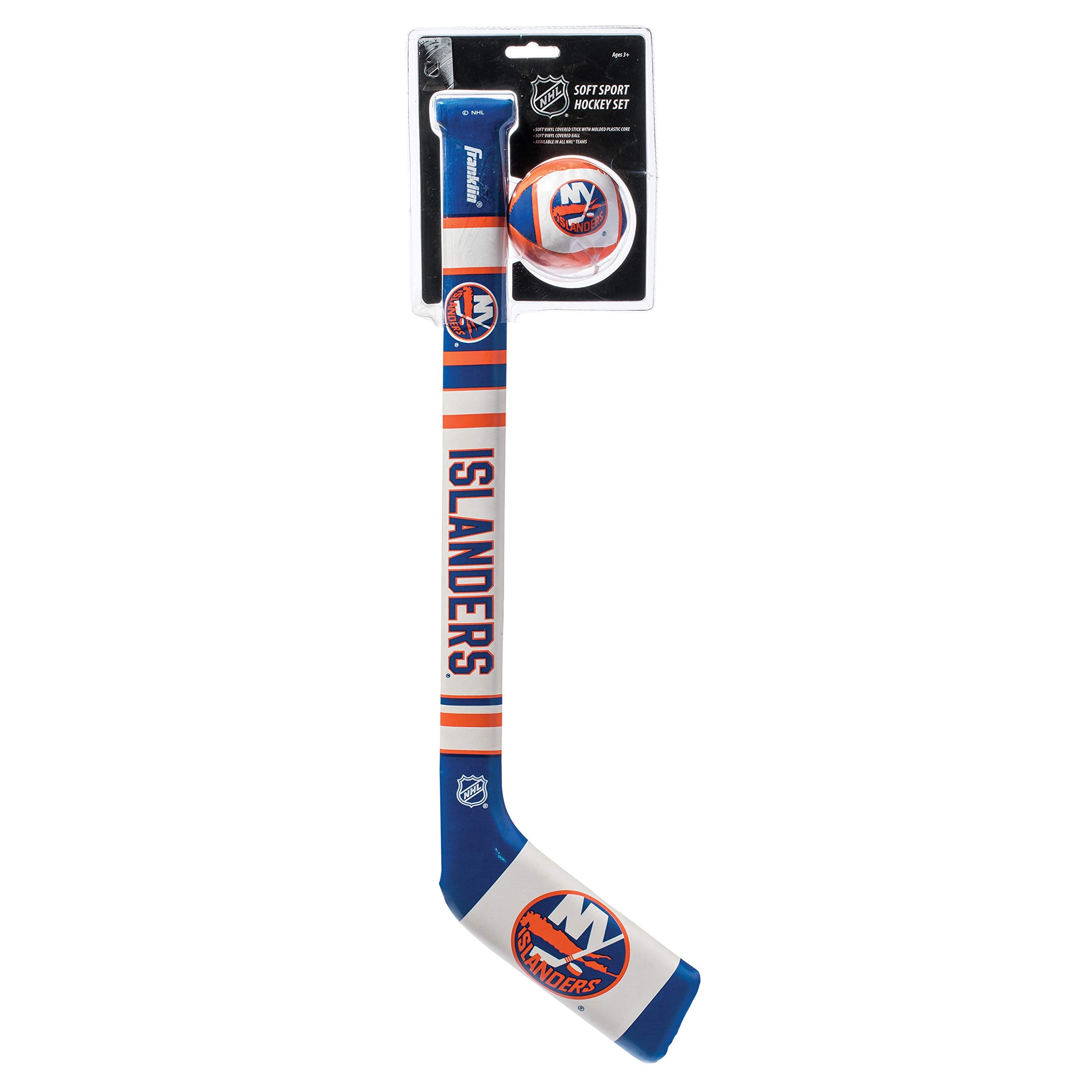 Franklin Sports New York Islanders Nhl Mini Soft Hockey Stick Set - Nhl Team Soft Foam Mini Hockey Stick And Ball Set - Great To