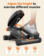 Niceday Steppers For Exercise, Stair Stepper With Resistance Bands, Mini Stepper With 300Lbs Loading Capacity, Hydraulic Fitness