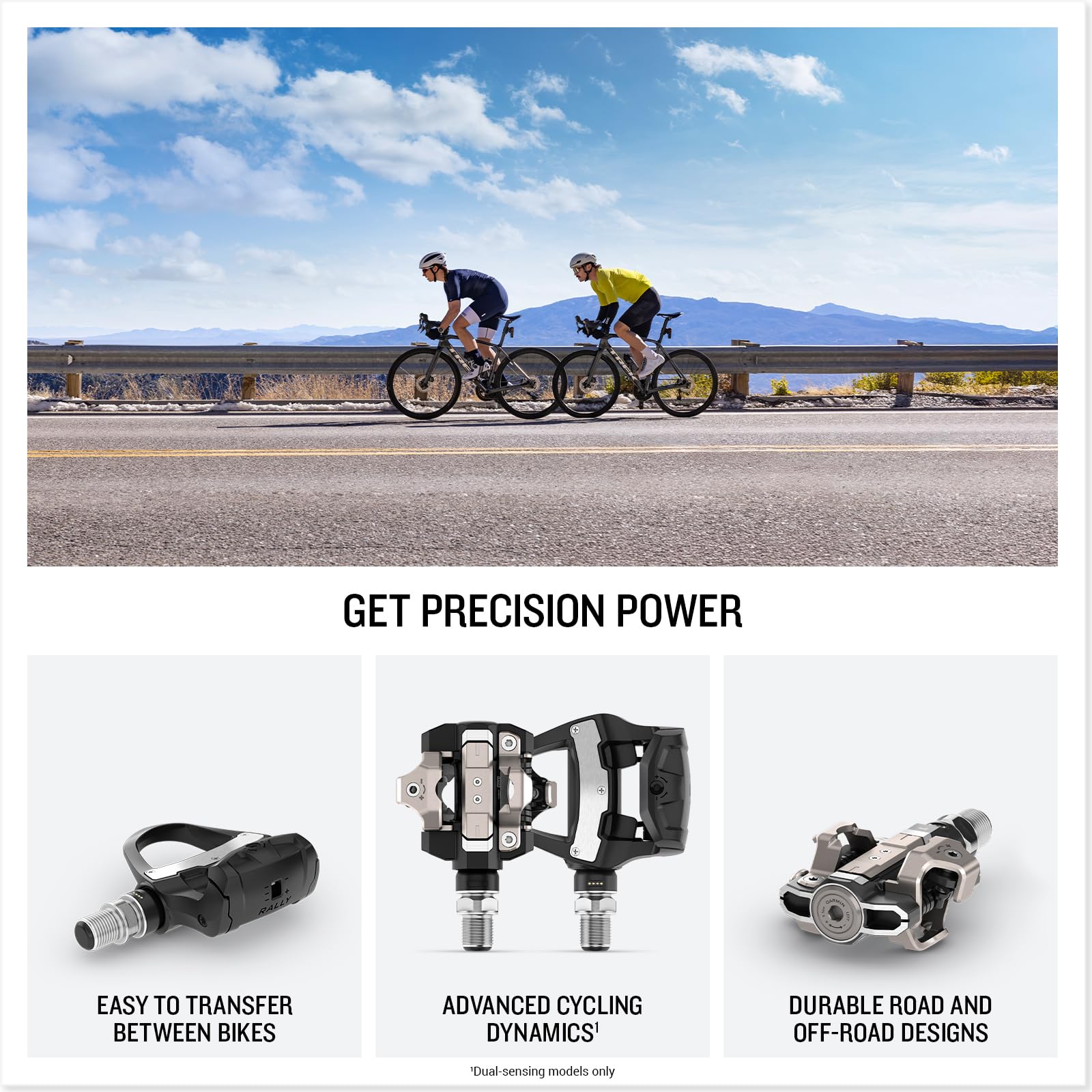 Garmin Rally RS/XC210, Dual-Sensing Power Meter Bundle Road and Off-Road Riding, Rechargeable, Easy-to-Transfer, with Cycling Dy