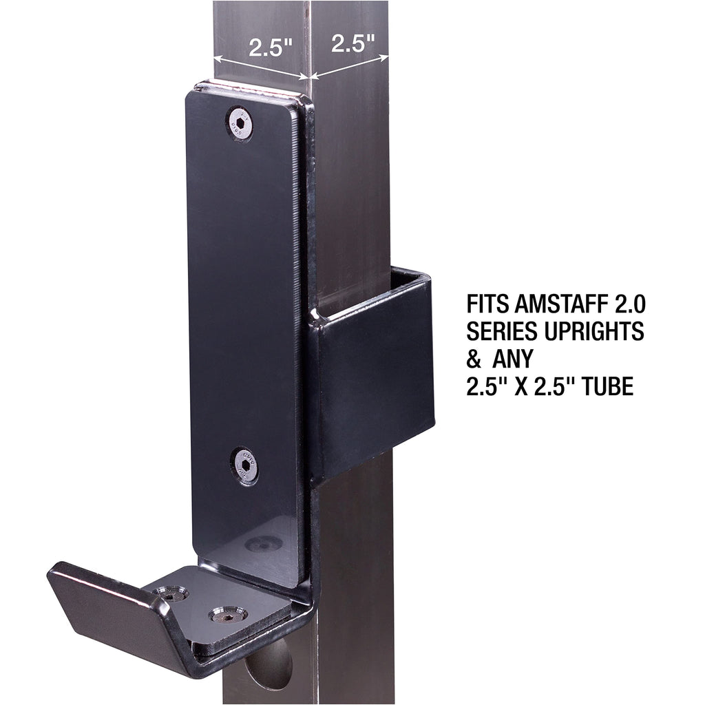 Amstaff Fitness J-Hooks Power Rack For 2.5'' X 2.5'' Tube Squat Rack Attachment, J Cups Barbell Holder For Power Cage, Heavy Dut
