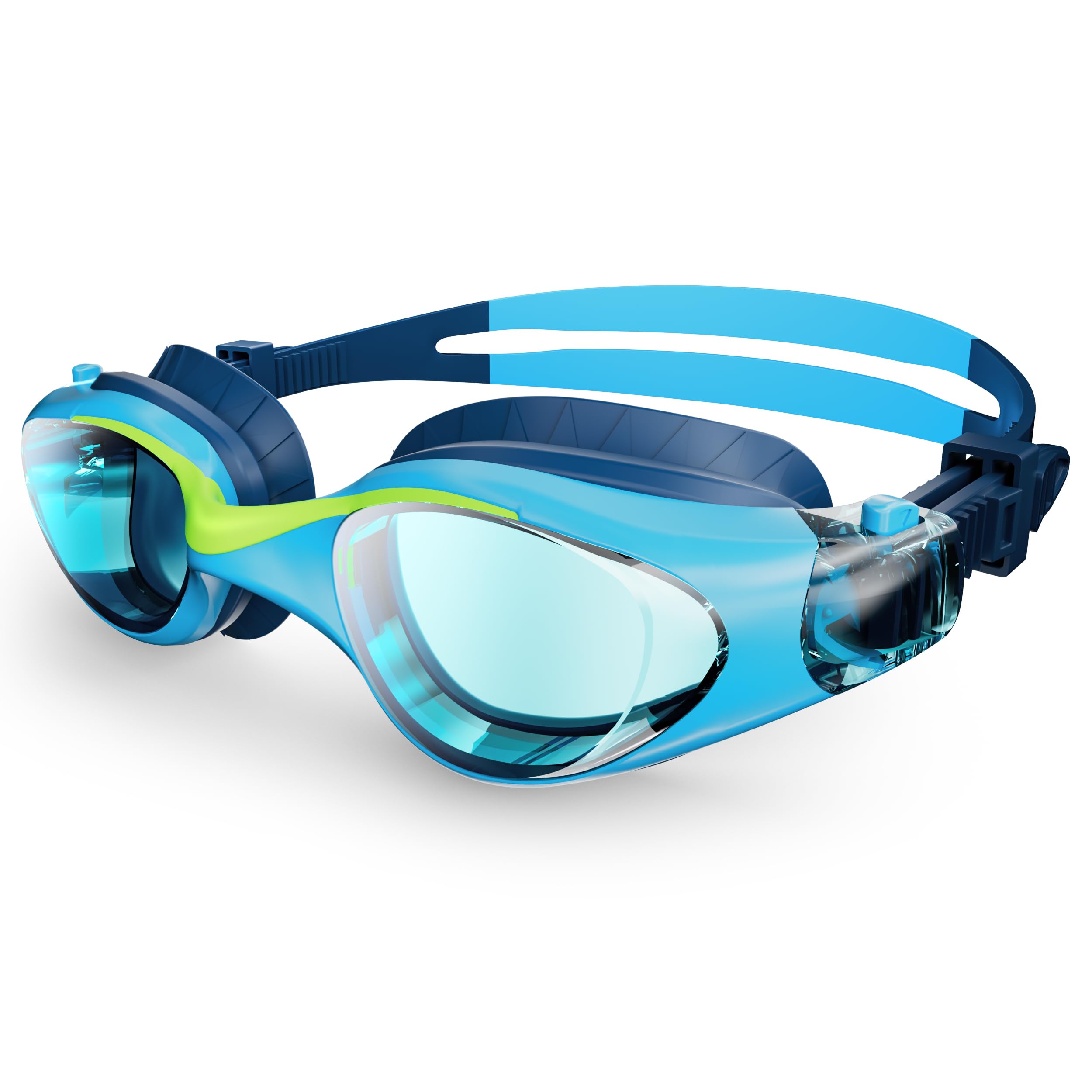 HIGAHY Swim Goggles for Kids 6-14, Anti-Fog UV Protection Clear Swimming Goggles, Leakproof Pool Swim Goggles for Boys Girls