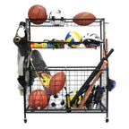 Kinghouse Garage Sports Equipment Organizer, Ball Storage Rack, Ball Storage Garage, Garage Organizer, Rolling Sports Ball Stora