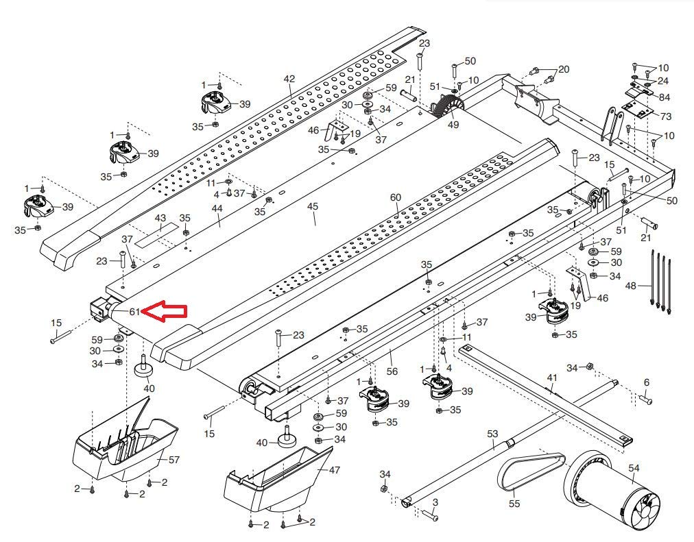 H.F Exchange - Treadmill Rear Back Idler Take-Up Roller - Conveyor Roller For Perfect Belt Tension & Smooth Running - Easy Insta