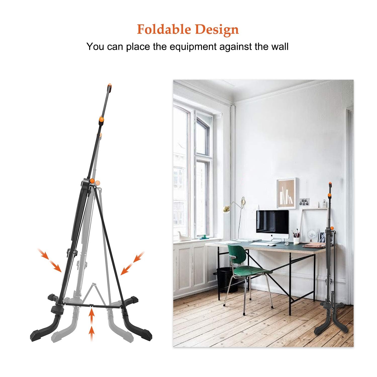 Vertical Climber Exercise Machine For Home Gym With 4 Metal Guide Rails Folding Exercise Climber Cardio Workout Machine 5-Level