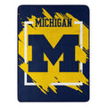 NORTHWEST ENTERPRISES NCAA 46x60 Dimensional Design Micro Raschel Throw Blanket (Michigan Wolverines)