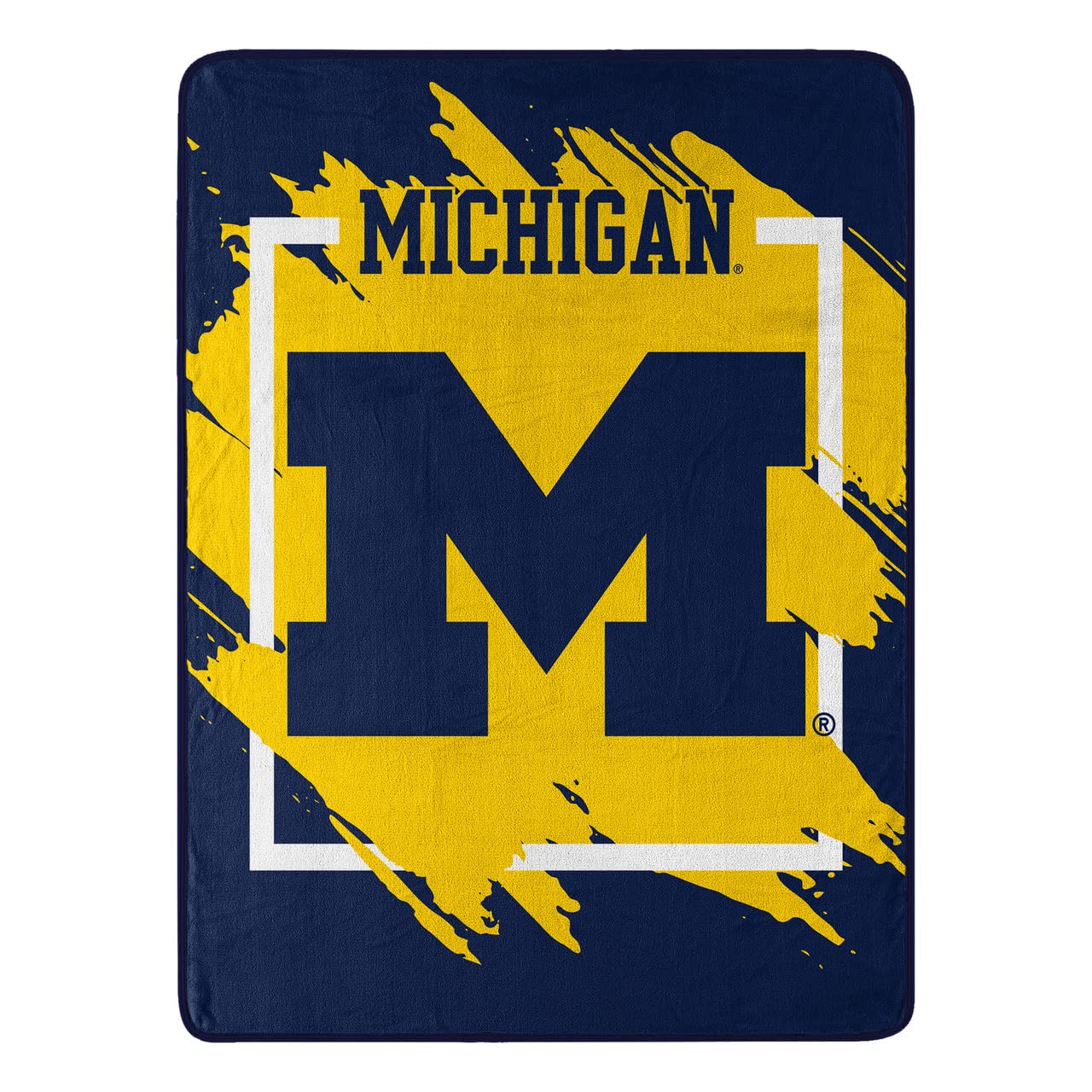 NORTHWEST ENTERPRISES NCAA 46x60 Dimensional Design Micro Raschel Throw Blanket (Michigan Wolverines)