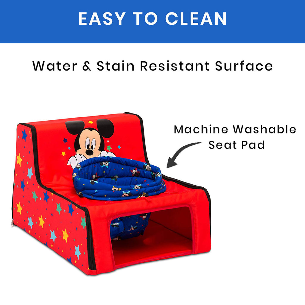 Disney Mickey Mouse Sit N Play Portable Activity Seat For Babies By Delta Children - Floor Seat For Infants, 175X21X14 Inch (Pac
