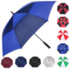 Mrtlloa Automatic Open Golf Umbrella Extra-Large Oversized Double Canopy Vented Windproof Waterproof Stick Rain Golf Umbrellas F