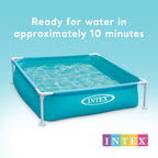 Intex 2 Pack 4Ft X 12In Mini Frame Kiddie Beginner Swimming Pool, Ages 3 And Up, Blue