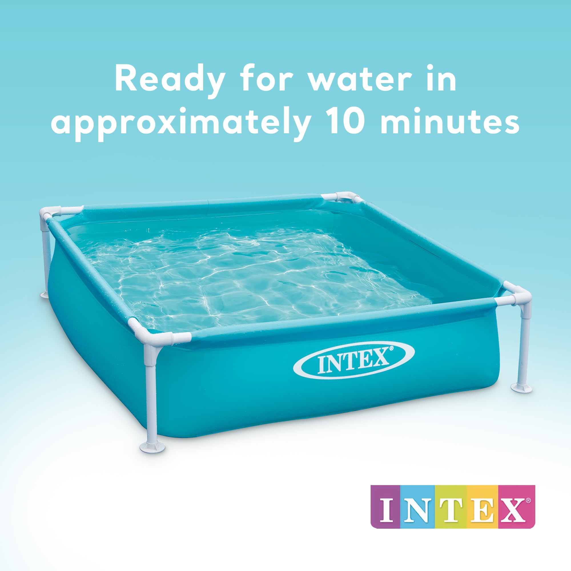 Intex 2 Pack 4Ft X 12In Mini Frame Kiddie Beginner Swimming Pool, Ages 3 And Up, Blue