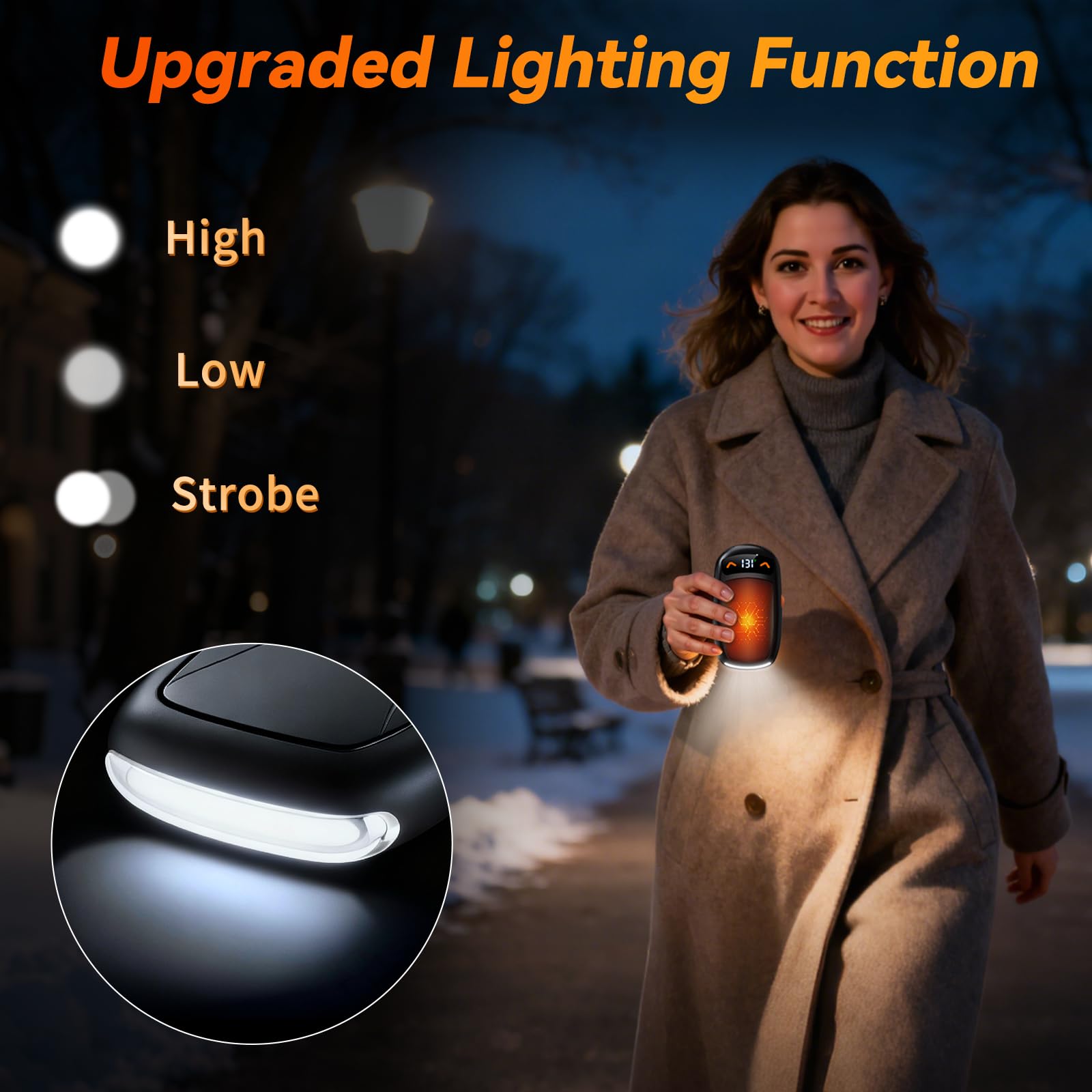 Rechargeable Hand Warmer 2Pack, AI Chips Electric Hand Warmers with LED Display, 3 Temps Portable Magnetic Handwarmers, Pocket-S