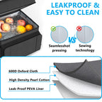 Cooler With Wheels And Handle, 50 Can Rolling Cooler, Portable Collapsible Soft Cooler With Wheels, Leakproof Insulated Wheeledc