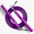 Purple Speed Jump Rope For Fitness - Adjustable Skipping Rope- Tangle-Free-360