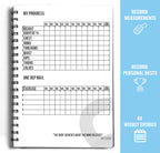 Workout Planner For Daily Fitness Tracking & Goals Setting (A5 Size, 6A X 8A, Azure Blue), Men & Women Personal Home & Gym Train