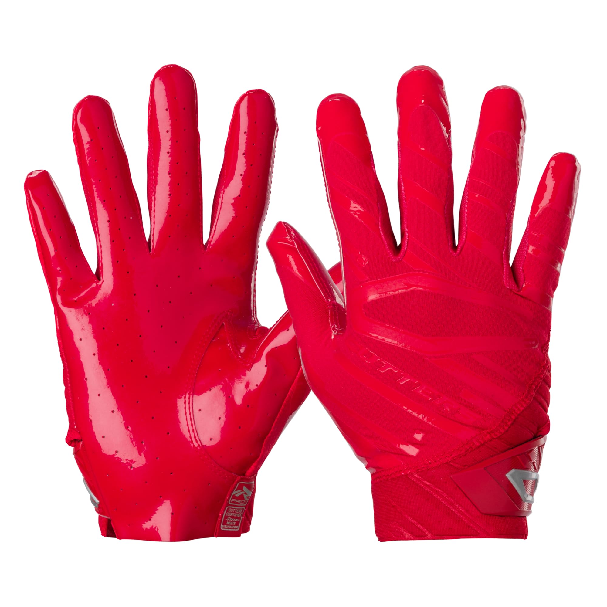 Cutters Rev Pro 6.0 Receiver Gloves Solid Red XL