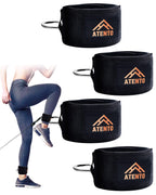 Atento 2 Pairs Ankle Strap For Cable Machine, Comfortable Padded Ankle Wrist Cuffs For Kickbacks, Glutes Workout & Lower Body Ex