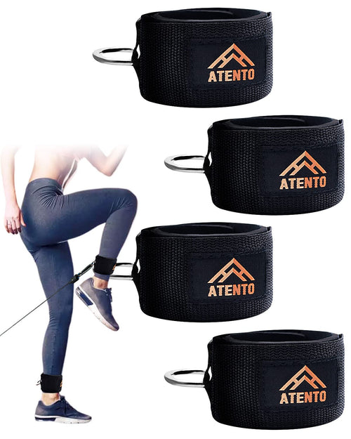 Atento 2 Pairs Ankle Strap For Cable Machine, Comfortable Padded Ankle Wrist Cuffs For Kickbacks, Glutes Workout & Lower Body Ex