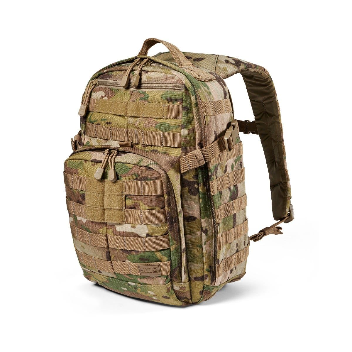 5.11 Tactical Backpack, RUSH 12 2.0 Military Survival Molle Back Pack with Laptop Compartment, Small, 24L, Multicam, Style 56562