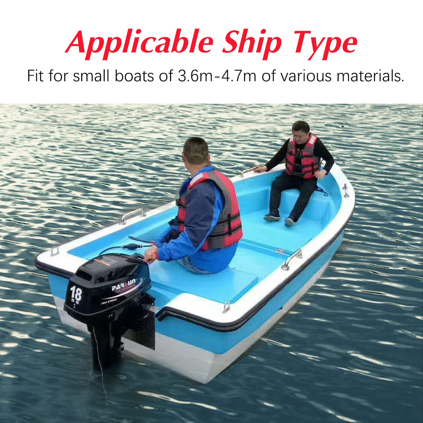Bjtdllx Outboard Boat Motors, 2 Stroke 18Hp Outboard Motor Boat Motor, 246Cc Heavy Duty Fishing Boat Engine Marine Engine With C