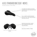 Planet Bike A.R.S. Standard Bike Seat - Men'S, Black/Silver