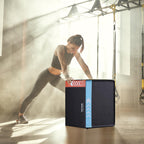 Vevor 3 In 1 Plyometric Jump Box, 16/14/12 Inch Cotton Plyo Box, Platform & Jumping Agility Box, Anti-Slip Fitness Exercise Step