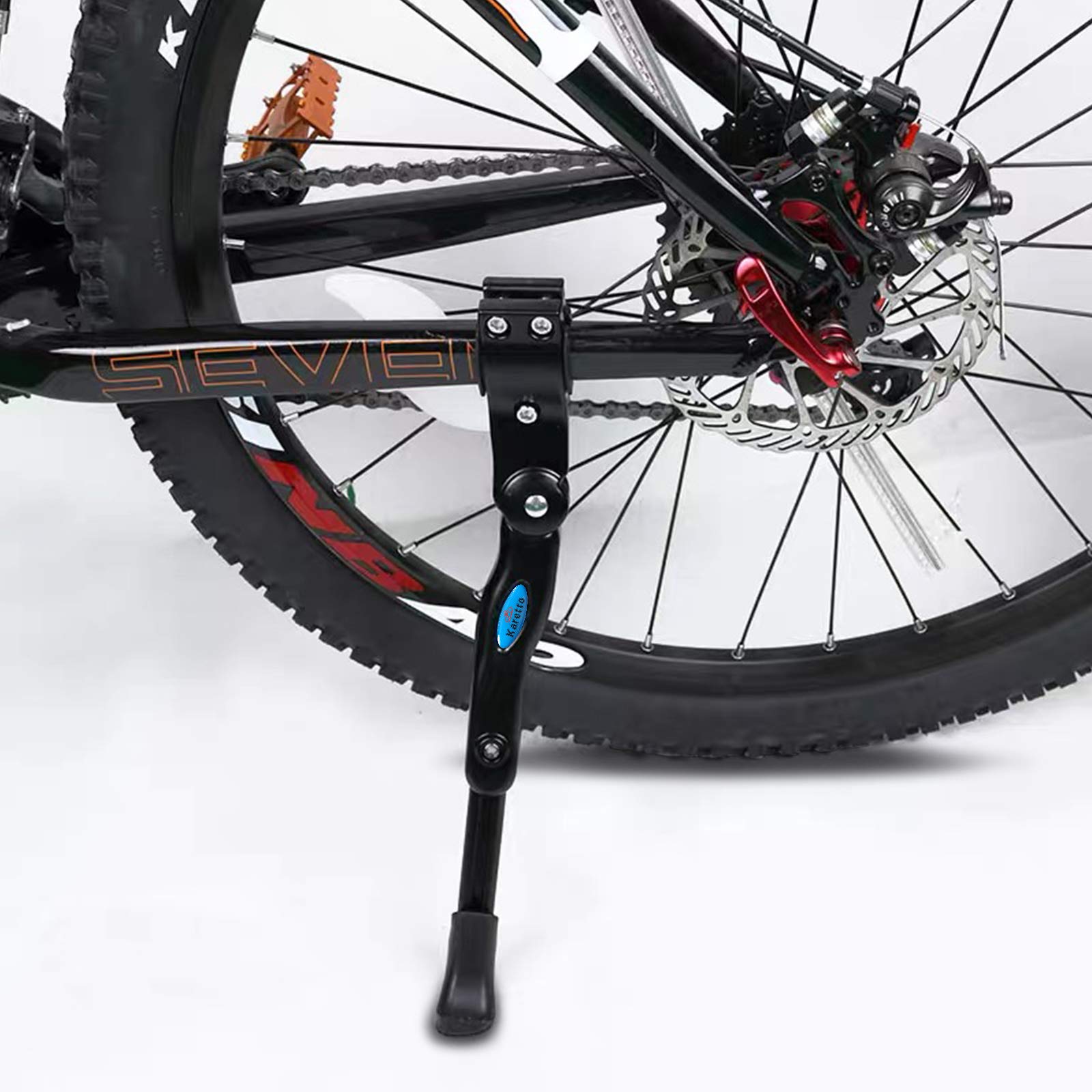 Bike Kickstand Adults- Adjustable Rear Side Aluminum Alloy Bicycle Stand Kickstand Fit for 22 24 26 28 Bike Kick Stand for Mount