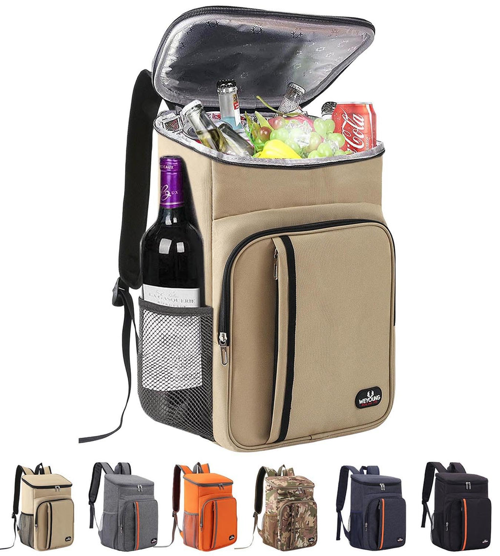 Bagtopia Camping Cooler Backpack 25 Cans, Leak Proof Soft Insulated Compartments Thermal Bag, Portable Lightweight Beach Travel