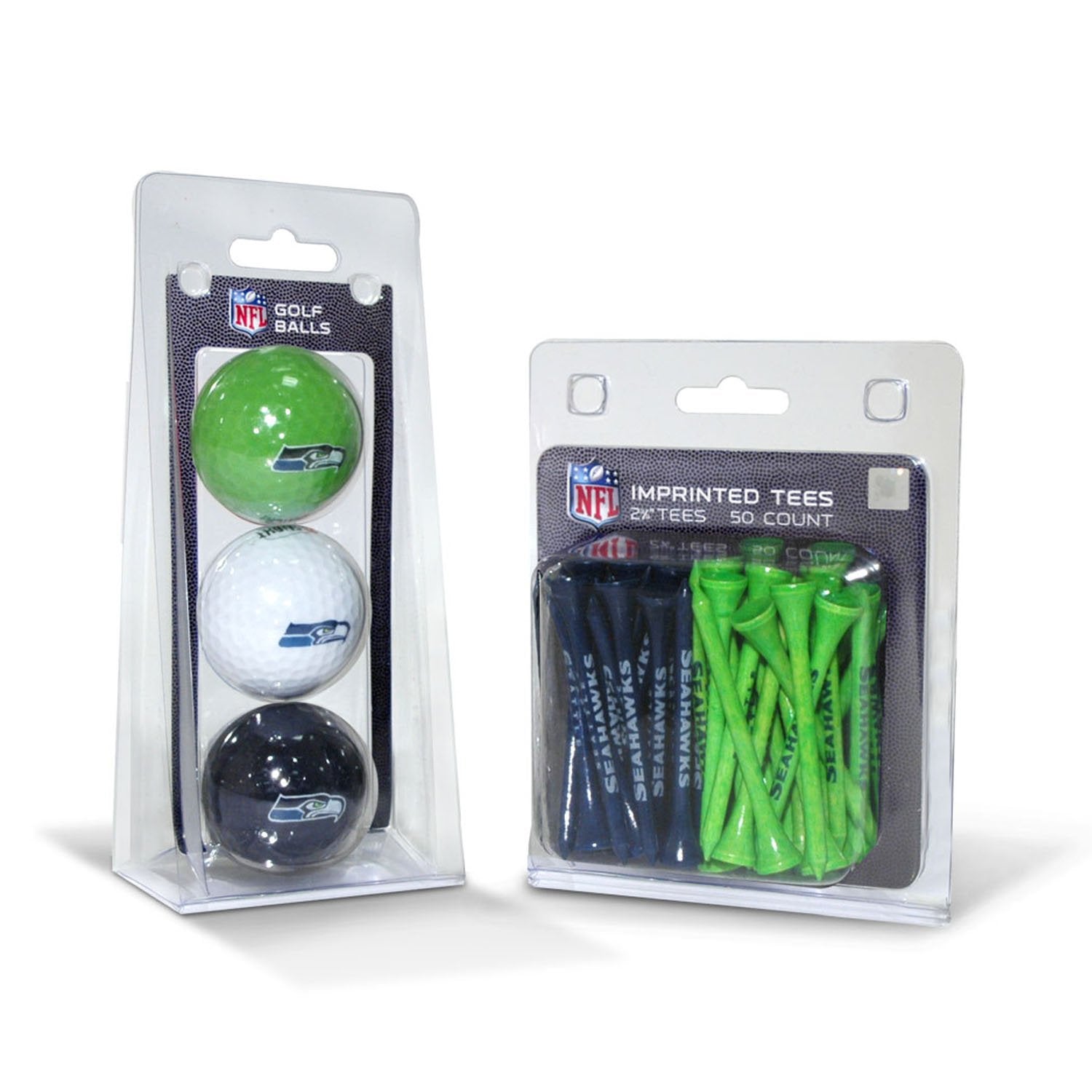 Team Golf Nfl Seattle Seahawks Golf Ball Set (3 Count) & Tees (50 Count)