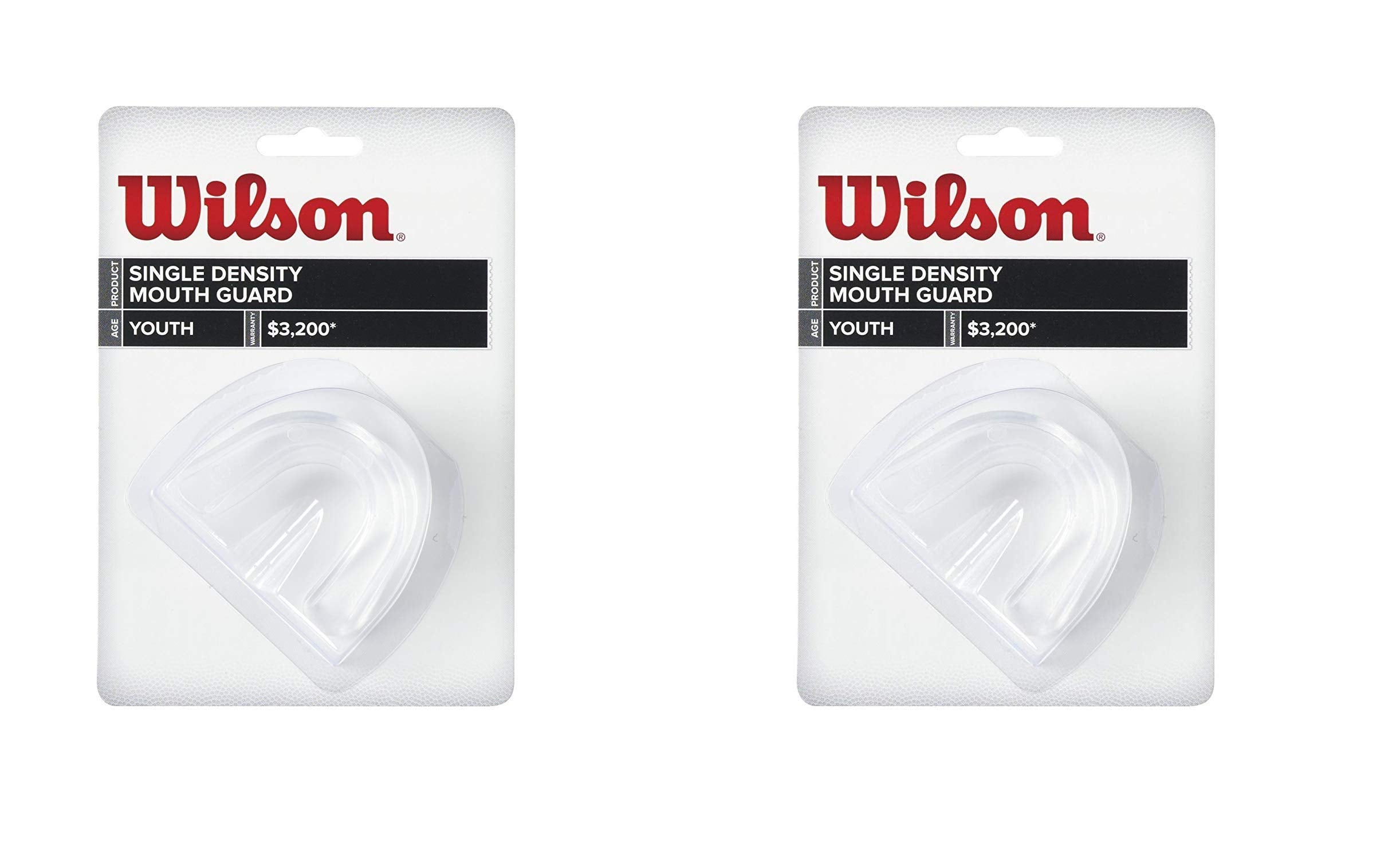 Wilson Single Density Youth Mouth Guard (2 Pack)
