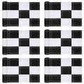 Fanfanwin 6 Pack Checkered Golf Flags 8 x 6 inch Portable 420D Nylon Training Target Flag with Tube Inserted Mini Practice Putti